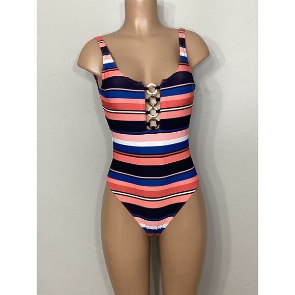 New. Michael Kors stripe swimsuit. Normally $126 - Picture 7 of 12